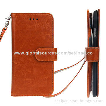 Flip Folding Stand Wallet Cases for iPhone 6, Made of PC, PU Leather MaterialNew